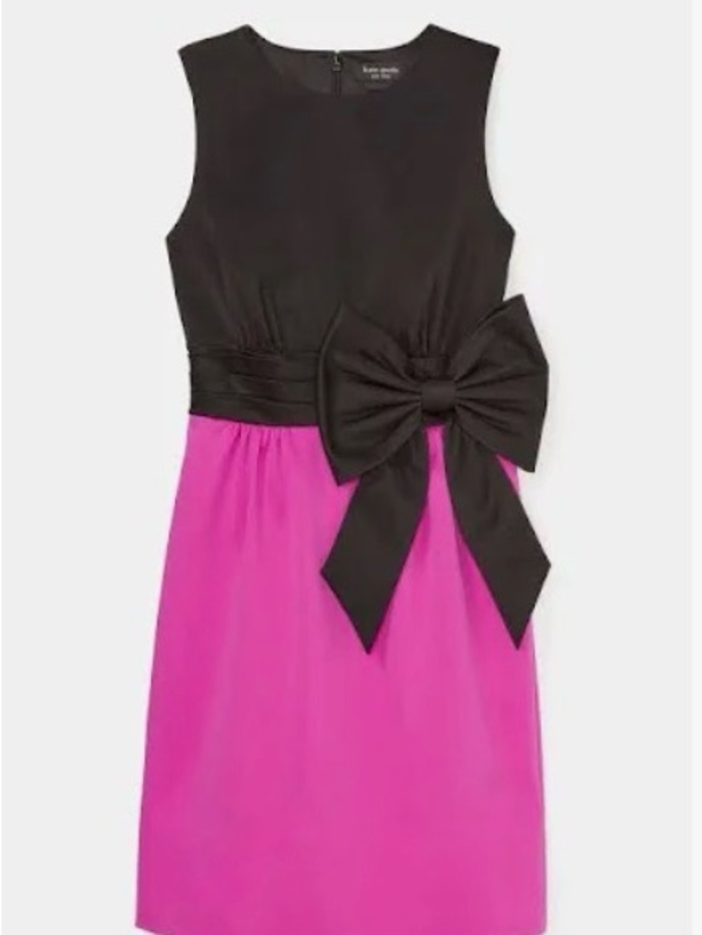 kate spade Black & Fuchsia Bow-Accent Sleeveless Party Dress